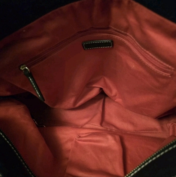 Dooney & Bourke 1975 Signature Satchel Shoulder Bag Designer Black/Gray DB134V - Picture 10 of 16